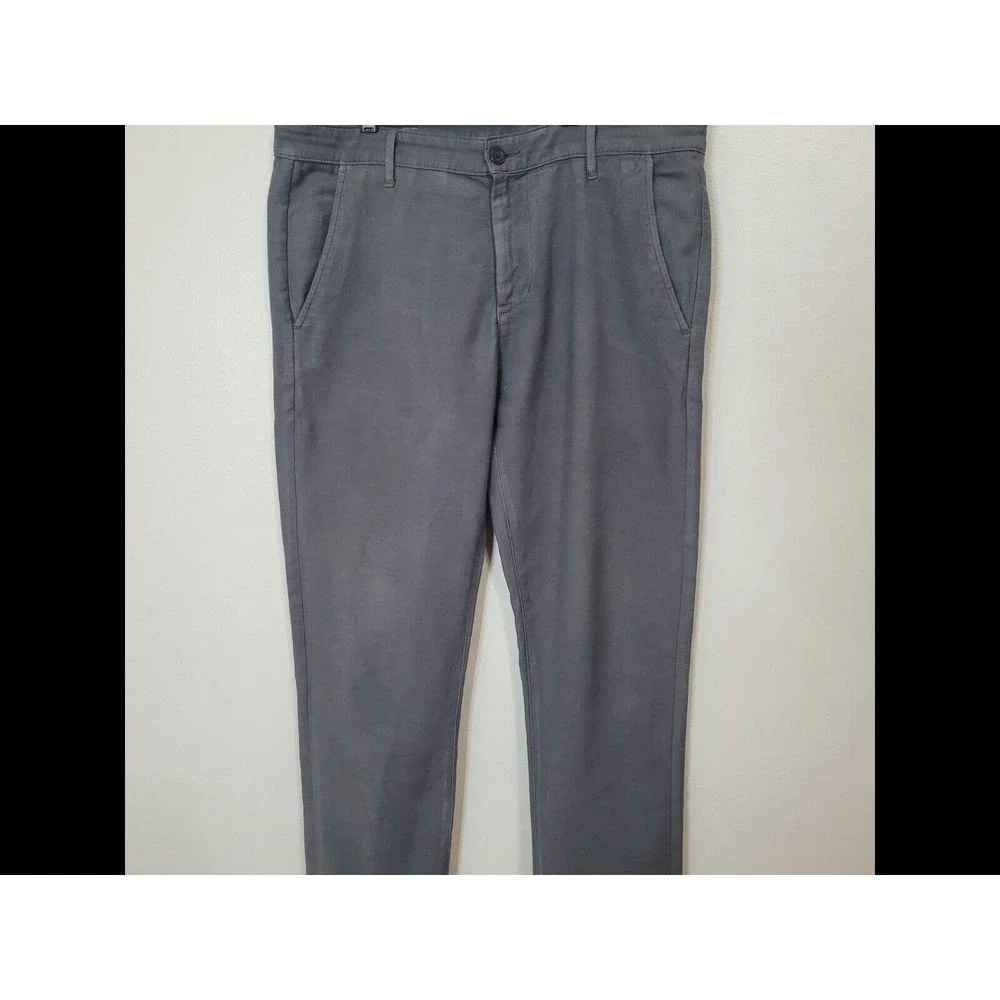 Men's Adriano Goldschmied Slim Chino Marshall Pants Grey Gray Size 36x30